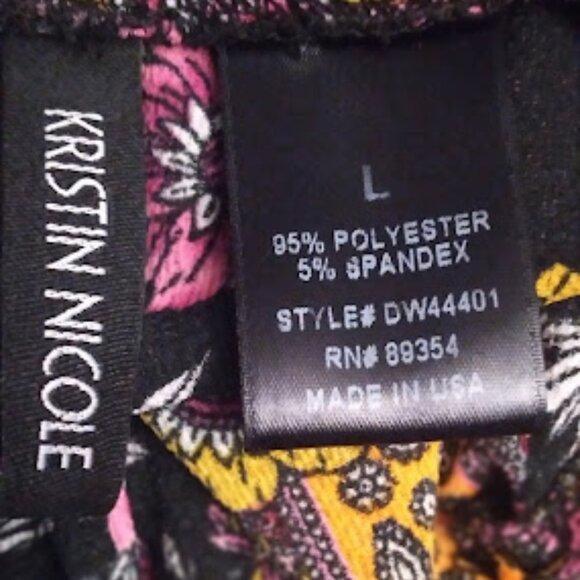 Kristin  Nicole Colorful Floral Harem Style Pants Size: L - Picture 11 of 13